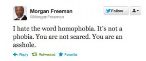 While Freeman did not credit this quote, it still rings true. Gay bashing is more like racism than a phobia.