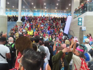 Huge crowds for the official cosplay gatherings