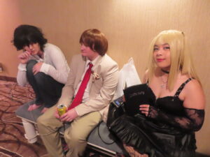 Death Note cosplayers hanging out